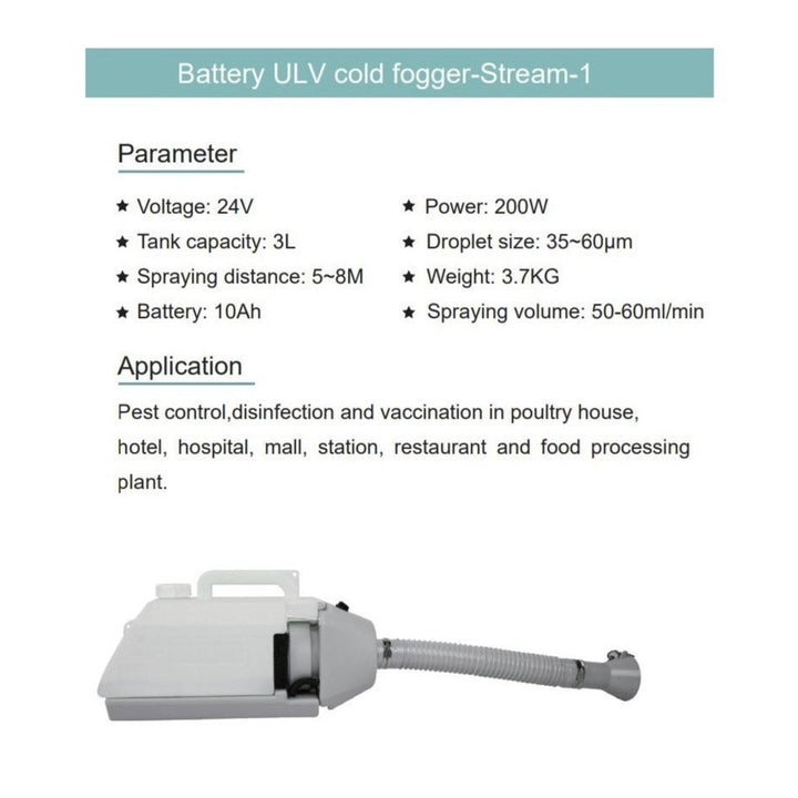 Stream 1 - ULV Fogger/Mister Battery Powered