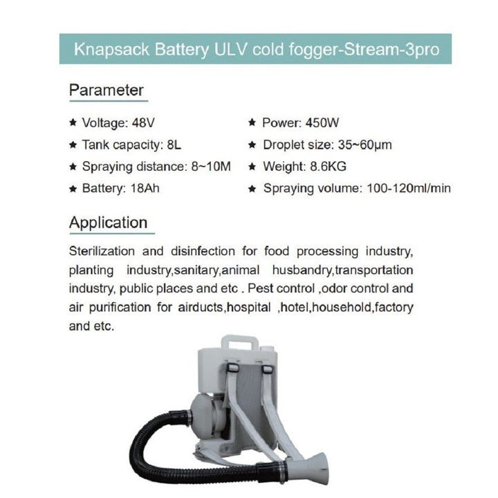 Stream 3 PRO - ULV Fogger/Mister Battery Powered
