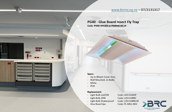 PG40 - UV-A Ceiling Glue Board Insect Light