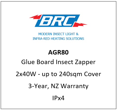 AGR80 - UV-A Glue Board Insect Light - Stainless Steel