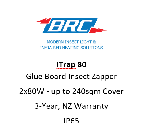 ITRAP-80 IP65 - Stainless - Glue Board - UVA Flying Insects Light Trap