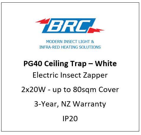 PG40LB - White - Glue Board Ceiling Lights 